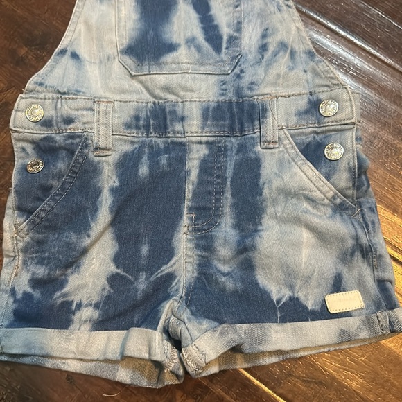 7 For All Mankind Tie Dye Overalls Kids Size 3T - Picture 3 of 5